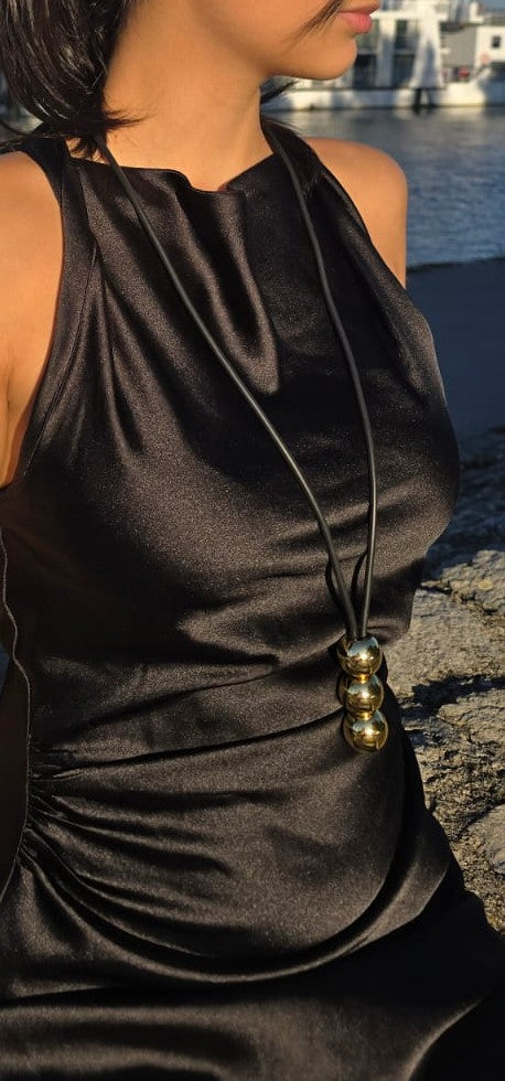 Modern Rubber 2in1 Necklace with High Quality Acrylic Beads, Handmade, Allergen Free, Personalized